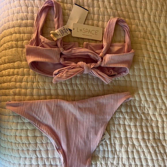 L SPACE Pointelle Rib Bikini - NWT - Picture 4 of 5